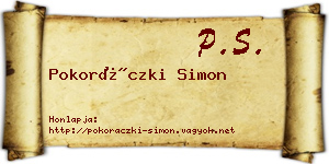 Pokoráczki Simon névjegykártya